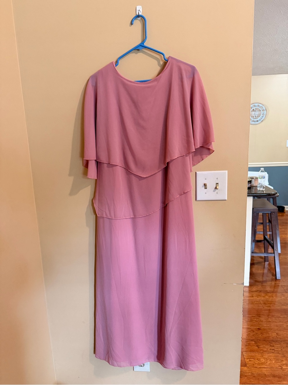 SHEIN Dusty Rose Layered Maxi Dress